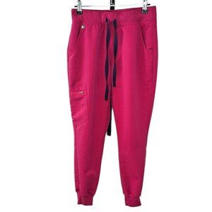 FIGS Womens Zamora Jogger Scrub Pants, Pink, Medical, Uniform, Size XS/P